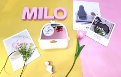 Gương make up để bàn hình vịt cute Mengshang (có khay để đồ)