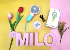 Quạt cầm tay mix charm bông hoa Handheld Fan - Mini fan