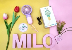 Quạt cầm tay mix charm bông hoa Handheld Fan - Mini fan