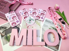 Thẻ tên gấu Lotso cute kèm dây đeo thẻ