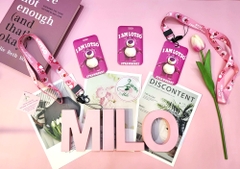 Thẻ tên gấu Lotso cute kèm dây đeo thẻ