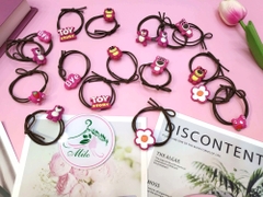 Set 2 dây cột tóc đính charm gấu dâu Lotso (mẫu mới)