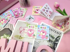 Sổ sticker gấu dâu Lotso cute tặng kèm gạt sticker - Cao Mei Xiong
