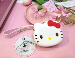 Móc khóa ví đựng tiền xu, thẻ hình hoạt hình cute