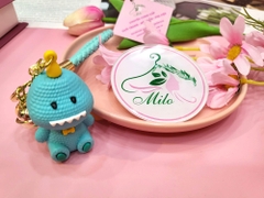 Móc khóa hình thú cute kiểu đan len (khủng long, heo, thỏ, vịt)