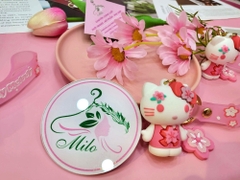 Móc khóa Hello kitty hồng kèm dây đeo chữ my melody