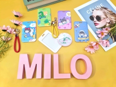 Thẻ tên hoạt hình cute nhiều màu có móc khóa