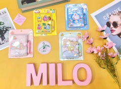 Sổ tay hoạt hình cute nhiều màu kèm bút móc khóa - Cute laptop