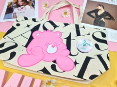 Túi tote đeo vai gấu bear cute (màu kem)