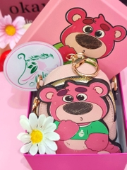 Túi xách đeo chéo mini hình gấu Lotso kèm hộp xinh xắn