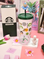 Ly nước Starbuck kèm charm cute - 750ml