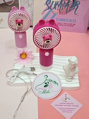 Quạt cầm tay gấu dâu Lotso - Mini Handheld Fan (kèm sạc USB + dây móc đeo)