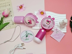 Quạt cầm tay gấu dâu Lotso - Mini Handheld Fan (kèm sạc USB + dây móc đeo)