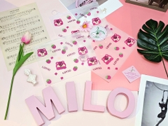 Túi zip gấu dâu Lotso (size 17cm x 21cm)
