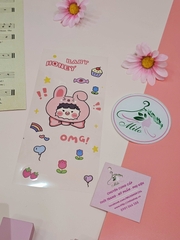 Sticker hoạt hình cute (miếng trong)
