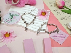 Lắc tay hợp kim cao cấp phối charm gấu bear cute