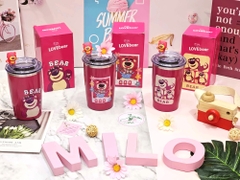 Ly giữ nhiệt gấu dâu Lotso 450ml - Love Bear (mẫu mới)