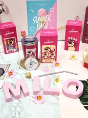 Ly giữ nhiệt gấu dâu Lotso 450ml - Love Bear (mẫu mới)
