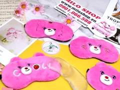 Bịt mắt ngủ lông mịn gấu dâu Lotso (có gel làm mát)