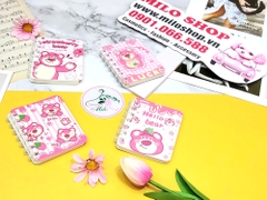 Sổ note lò xo gấu dâu Lotso (size A7)