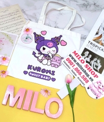 Túi tote canvas gấu dâu Lotso + Melody (Quảng Châu)