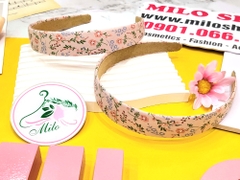 Băng đô hồng Vintage - Băng đô ngọc trai
