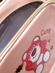Balo Quảng Châu gấu dâu họa tiết chữ Lotso