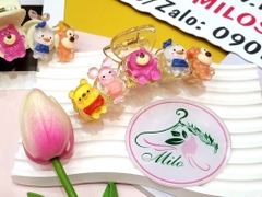 Kẹp tóc charm hoạt hình Disney (kiểu trong + kiểu đục)