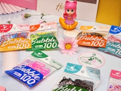 Set 100 thun cột tóc Bubble nhiều màu
