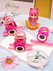 Kẹp tóc sticker 3D gấu dâu Lotso (hồng)