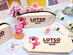 Bóp viết canvas gấu dâu Lotso