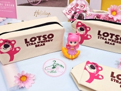 Bóp viết canvas gấu dâu Lotso
