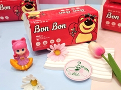 Khăn giấy khô gấu dâu Lotso Bon Bon cao cấp (dạng rút) - 400 tờ