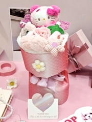 Bó hoa hello kitty full hộp (kèm đèn + thiệp)