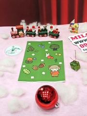 Túi giấy lụa bé gái thắt bím cute (14.5cm x 21cm)