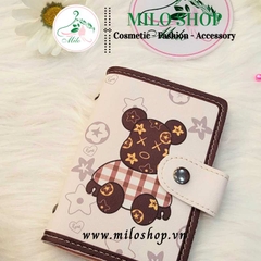 Ví đựng thẻ hình gấu bear nhiều ngăn (20 ngăn)