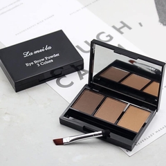 Phấn bột tạo khối và tán chân mày Lameila 3 Color Eyebrow Powder (hộp đen mini)