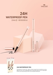 Bút kẻ mắt nước Vacosi 24h Waterproof Pen (Rose Gold) - 2g