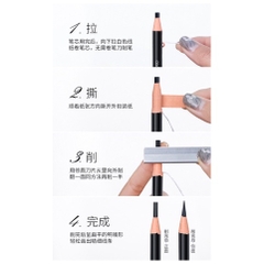 Chì kẻ chân mày và viền mắt dạng xé Coloured Soft Cosmetic Art Aolili (Black 01)