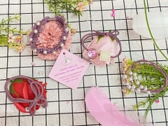 Cột tóc nhiều kiểu (nơ thỏ - nơ caro - phối charm)