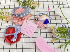 Cột tóc nhiều kiểu (nơ thỏ - nơ caro - phối charm)
