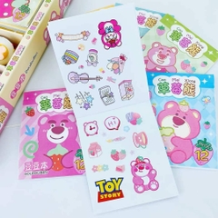 Sổ sticker gấu dâu Lotso cute tặng kèm gạt sticker - Cao Mei Xiong