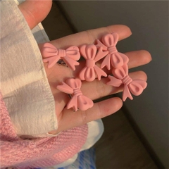 Kẹp tóc mái nơ hồng cute (set 2 cái)