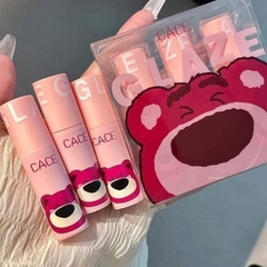 Son kem gấu dâu Lotso - Cace Berry Bear Matte Lip Mud - 3g (set 3 cây son)