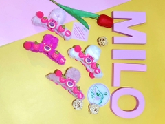 Kẹp lông gấu dâu lotso (lông hồng)
