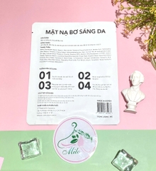 Mặt nạ bơ tinh khiết Hydrogel Da By M.O.I sáng da - 38g (màu trắng)