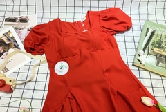 Đầm xòe tay phồng (có mút)