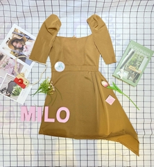 Đầm body tay phồng bèo hông (có mút)