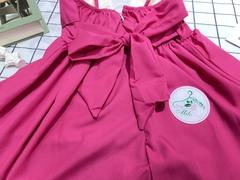 Đầm xòe 2 dây cột nơ sau (có mút)