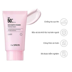 Kem chống nắng The Saem Eco Earth Pink Sun Cream SPF 50+PA++++ 50g